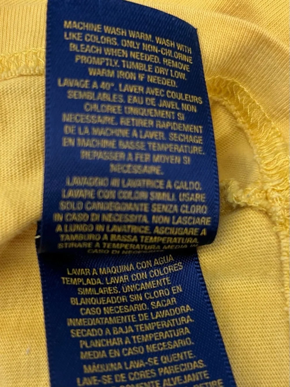 POLO Ralph Lauren Yellow Long Sleeve Crewneck Tee